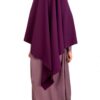 Abaya Mini Rose Parme x Khimar Mini Prune Aubergine By Oummi Abi Moi