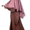 Abaya Mini Taupe Rose x Khimar Mini Rose Parme By Oummi Abi Moi