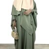 Abaya-Saoudienne-Olive-x-Maxi-Khimar-Olive-x-Niqab-3-Voiles-90cm-Sans-Casquette-Beige-x-Gants-Tactiles-Sans-Fleur-Taupe-by-Oummi-Abi-Moi