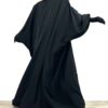 Set Majdouline Noir Coton x Maxi Hijab XXL Greige by Oummi Abi Moi