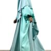 Set Majdouline Vert d'Eau x Maxi Khimar Classique Vert d'Eau by Oummi Abi Moi