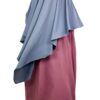 Maxi Khimar Classique Gris Lilas x Abaya Manches Bouffantes Rose Parme By Oummi Abi Moi