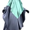 Kimocape Gris Mauve x Abaya Manches Bouffantes Vert Opaline x Maxi Khimar Classique Vert Opaline by Oummi Abi Moi