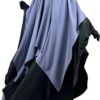 Khimar Double Gris Mauve x Cape Noire by Oummi Abi Moi