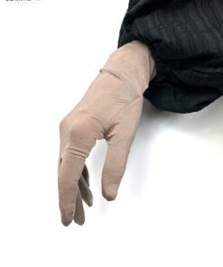 Gants Courts Tactiles Sans Fleurs Taupe By Oummi Abi Moi