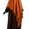 Maxi Khimar Classique Miel Intense x Abaya Manches Bouffantes Caviary Chocolat By Oummi Abi Moi