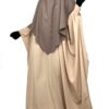 Abaya Saoudienne Beige x Khimar Double Taupe Nude by Oummi Abi Moi