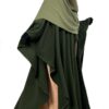 Cape Kaki x Maxi Hijab XXL Olive x Half Niqab Kaki by Oummi Abi Moi
