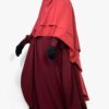Khimar 2 Voiles Terra Rosa x Abaya Bubble Bordeaux by Oummi Abi Moi