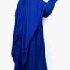 Khimar Double Bleu Roi x Abaya Manches Bouffantes Bleu Roi by Oummi Abi Moi