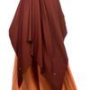 Khimar Double Marron Rouille x Abaya Saoudienne Miel by Oummi Abi Moi