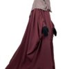 Kimocape Bois de Rose x Maxi Hijab XXL Taupe x Half Niqab Taupe by Oummi Abi Moi