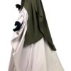 Kimocape Greige x Maxi Hijab XXL Kaki x Half Niqab Kaki by Oummi Abi Moi