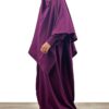 Abaya Mini Aubergine x Khimar Mini Aubergine by Oummi Abi Moi