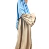 Abaya Mini Caly Beige x Khimar Mini Bleu Ciel by Oummi Abi Moi