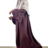 Abaya Mini Caly Bois de Rose x Khimar Mini Greige by Oummi Abi Moi