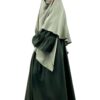 Abaya Mini Caly Kaki x Khimar Mini Olive by Oummi Abi Moi