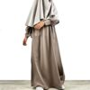 Abaya Mini Taupe Nude x Khimar Mini Greige by Oummi Abi Moi