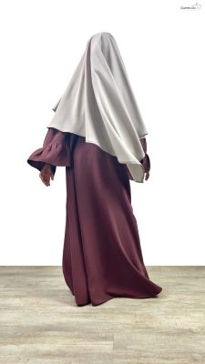 Khimar Mini Greige x Abaya Mini Caly Bois de Rose by Oummi Abi Moi