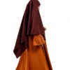 Khimar Mini Marron Rouille x Abaya Mini Caly Miel Intense by Oummi Abi Moi