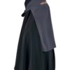 Niqab Saoudi Gris Foncé x Abaya Saoudienne Noire x Maxi Khimar Classique Noir by Oummi Abi Moi