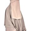 Niqab Saoudi Casquette Beige Nude x Abaya Saoudienne Taupe Nude x Maxi Khimar Classique Taupe Nude by Oummi Abi Moi