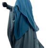 Maxi Hijab XXL Bleu Indigo x Abaya Saoudienne Gris Foncé by Oummi Abi Moi