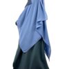 Maxi Hijab XXL Gris Lavande x Half Niqab Gris Foncé x Abaya Saoudienne Gris Foncé by Oummi Abi Moi