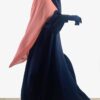 Maxi Hijab XXL Rose Pêche x Abaya Bubble Bleu Nuit by Oummi Abi Moi