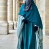 Kimocape Whool Peach Bleu Gris by Oummi Abi Moi