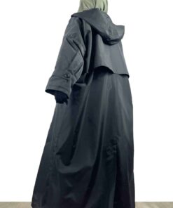 Trench-Coat-Impermeable-Noir-x-Maxi-Khimar-Olive-by-Oummi-Abi-Moi