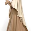 Tunique Assouan Beige Nude x Jupe Longue Beige x Maxi Khimar Classique Beige