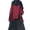 Tunique Anisley Bordeaux x Sous Abaya Noir x Maxi Hijab XXL Noir by Oummi Abi Moi