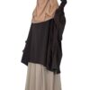 Tunique Anisley Chocolat x Jupe Portefeuille Taupe Nude x Maxi Hijab XXL Camel by Oummi Abi Moi