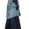 Tunique Anisley Gris Foncé x Jupe Portefeuille Noir x Maxi Hijab XXL Noir by Oummi Abi Moi