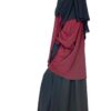 Tunique Anisley Bordeaux x Sous Abaya Noir x Maxi Hijab XXL Noir by Oummi Abi Moi