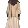 Tunique Anisley Beige Nude x Jupe Portefeuille Beige x Maxi Hijab XXL Chocolat by Oummi Abi Moi