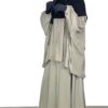 Chemise Anisley Olive x Jupe Portefeuille Olive x Maxi Hijab XXL Noir by Oummi Abi Moi