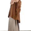 Chemise Anisley Moka x Jupe Portefeuille Taupe Nude x Maxi Hijab XXL Camel by Oummi Abi Moi