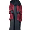 Chemise Anisley Bordeaux x Sous Abaya Noir x Maxi Hijab XXL Noir by Oummi Abi Moi