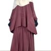 Chemise Anisley Bois de Rose x Jupe Portefeuille Bois de Rose x Maxi Hijab XXL Greige by Oummi Abi Moi