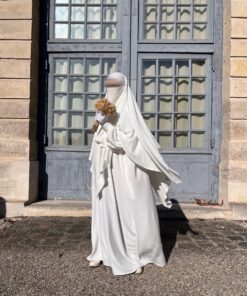 Abaya Manches Bouffantes Blanche Mariage Caviary