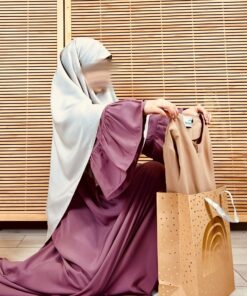 Abaya Mini Caly Manches Évasées (Whool Peach Classique)