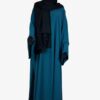 Tunique Assouan Premium Vert Emeraude x Sous Abaya Noire x Maxi Hijab XXL Noir by Oummi Abi Moi
