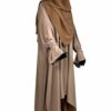 Tunique Assouan Premium Beige Nude x Sous Abaya Camel x Maxi Khimar 140 Camel by Oummi Abi Moi