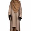 Tunique Assouan Premium Beige Nude x Sous Abaya Camel x Maxi Khimar 140 Camel by Oummi Abi Moi