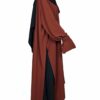 Tunique Assouan Premium Marron Rouille x Jupe Noire x Maxi Hijab XXL Noir by Oummi Abi Moi