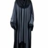 Tunique Assouan Premium Gris Foncé x Sous Abaya Noire x Maxi Hijab XXL Noir by Oummi Abi Moi
