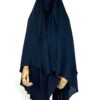 Cape Melissa Mousseline Premium Bleu Nuit by Oummi Abi Moi