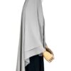Cape Melissa Mousseline Premium Greige x Jupe Porte Feuille Noire by Oummi Abi Moi